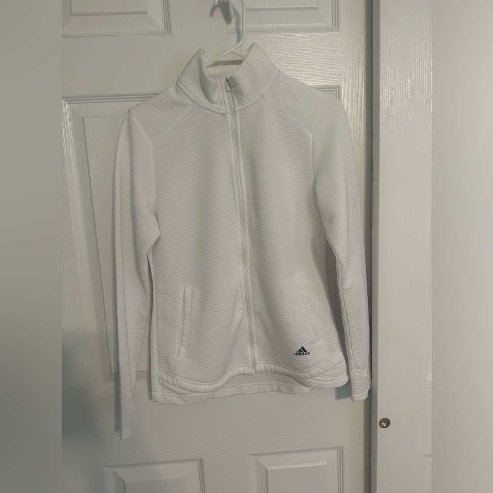 Adidas Womens textured full zip jacket